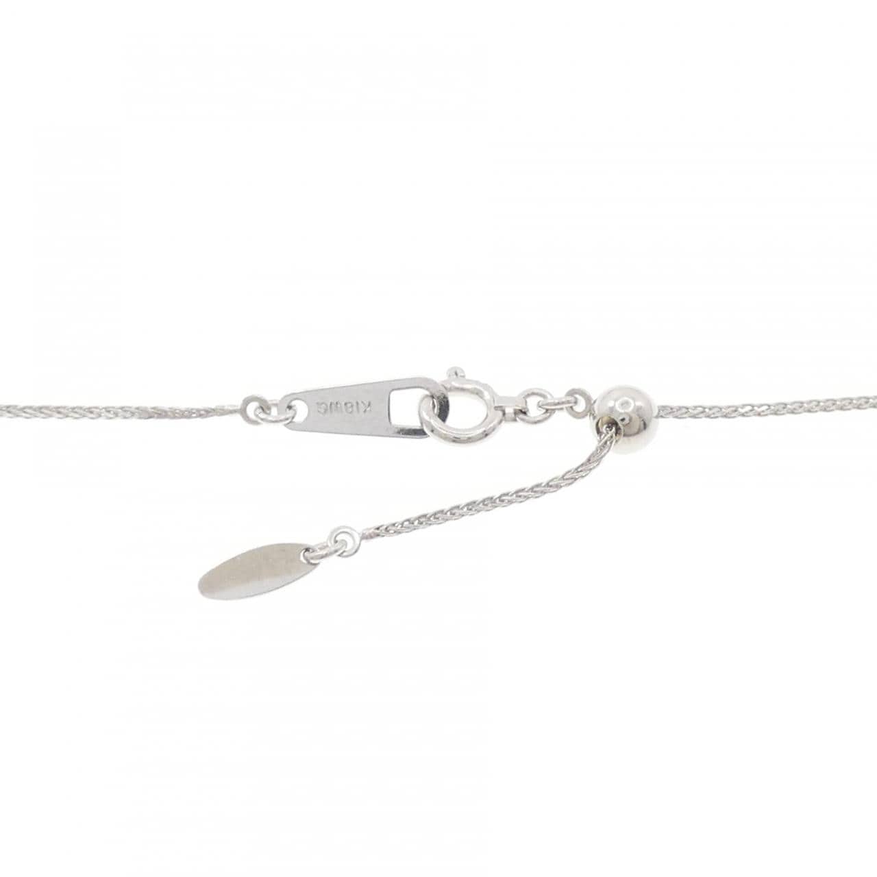 K18WG パヴェ ダイヤモンド ネックレス 0.58CT