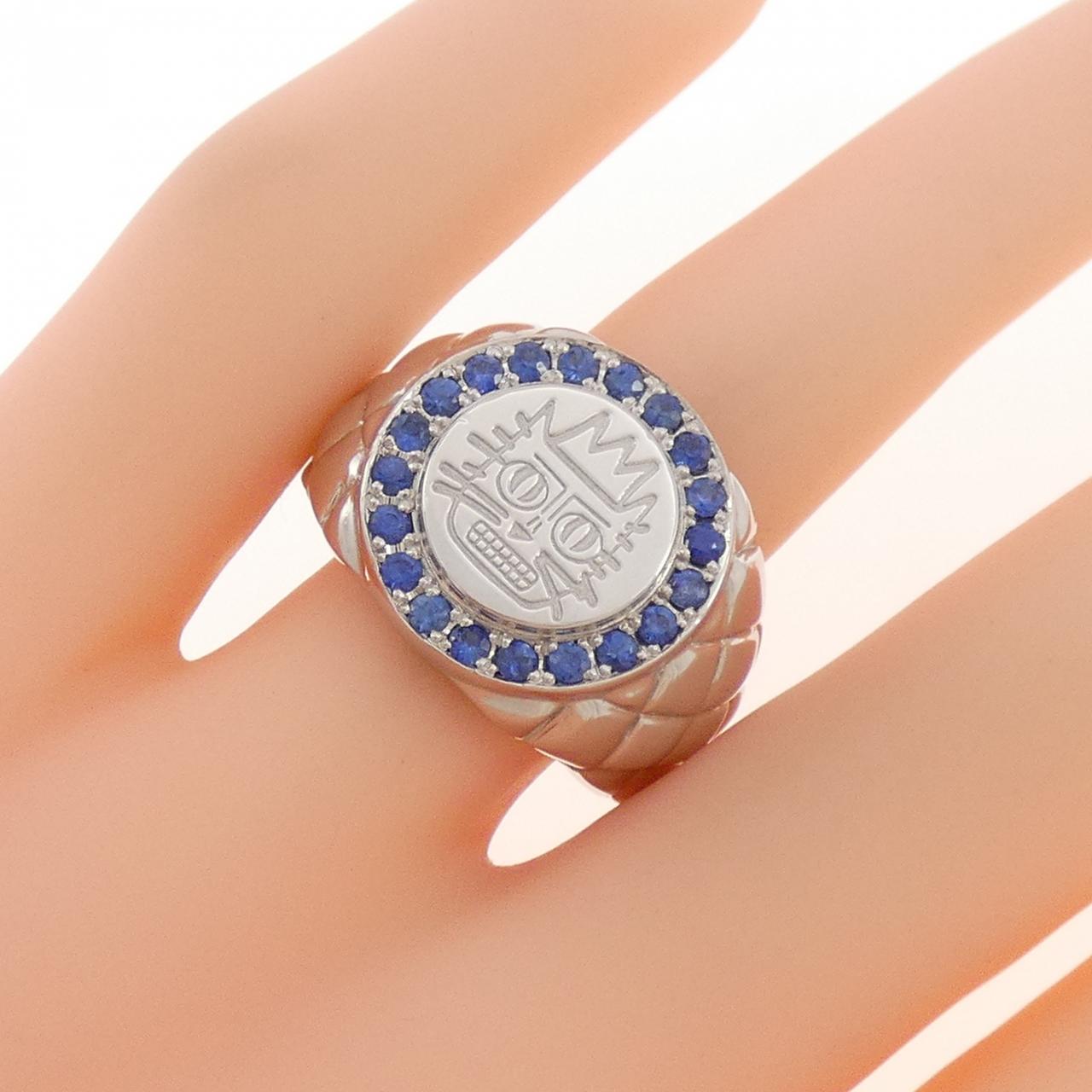 PT900 サファイヤ リング 0.65CT