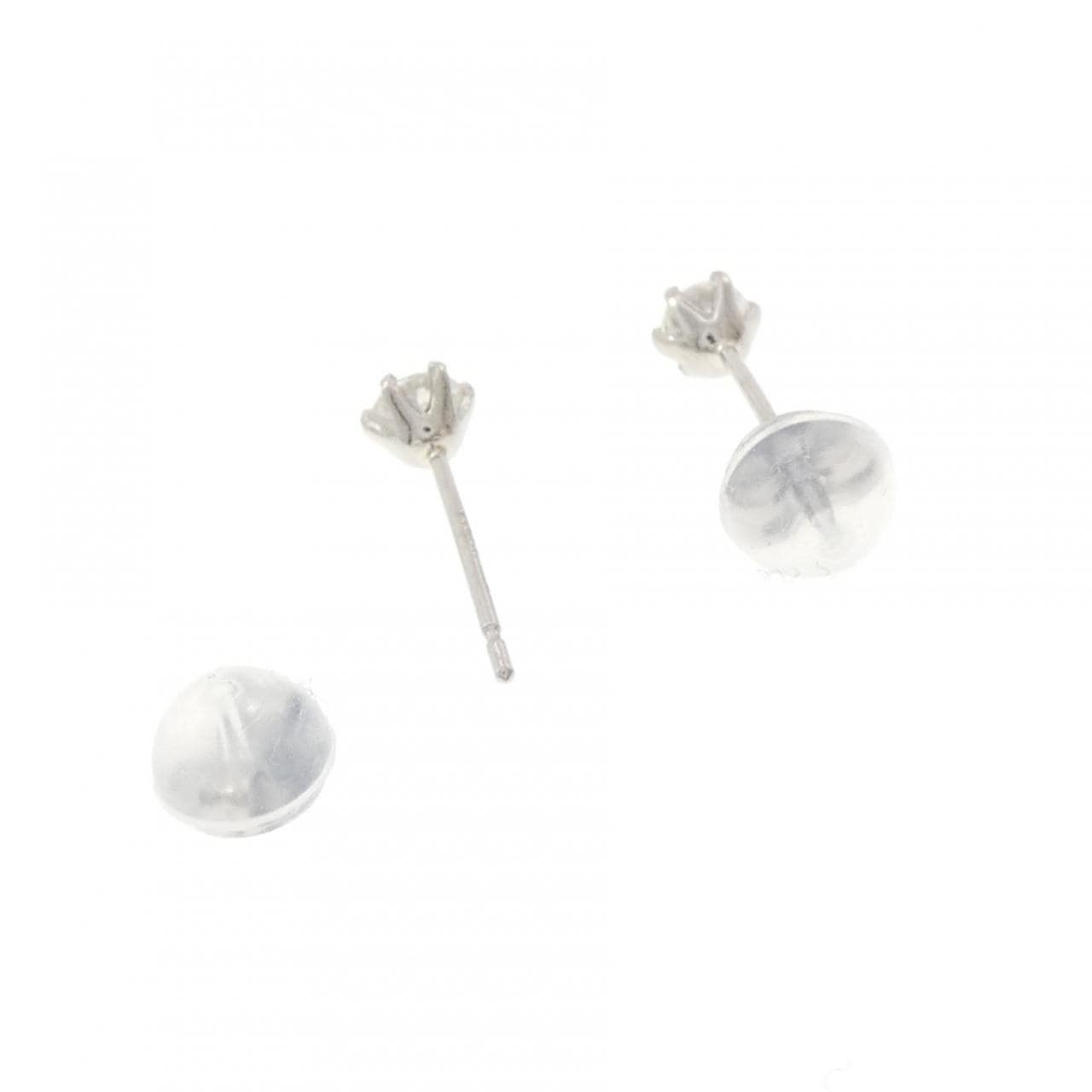 PT900 ソリティア ダイヤモンド ピアス 0.2CT