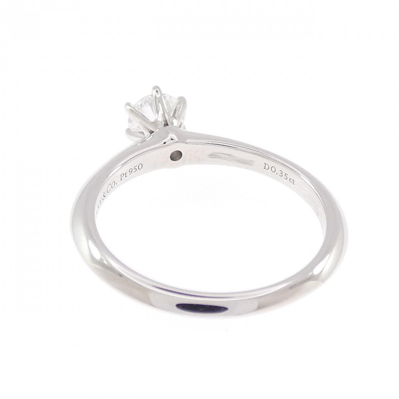 ティファニー クラシックソリティア リング 0.35CT E VS1 3EXT