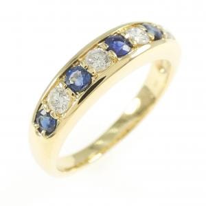K18YG サファイヤ リング 0.34CT