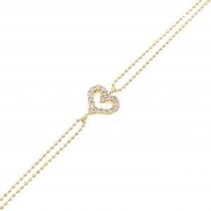 K18YG ハート ダイヤモンド ブレスレット 0.20CT