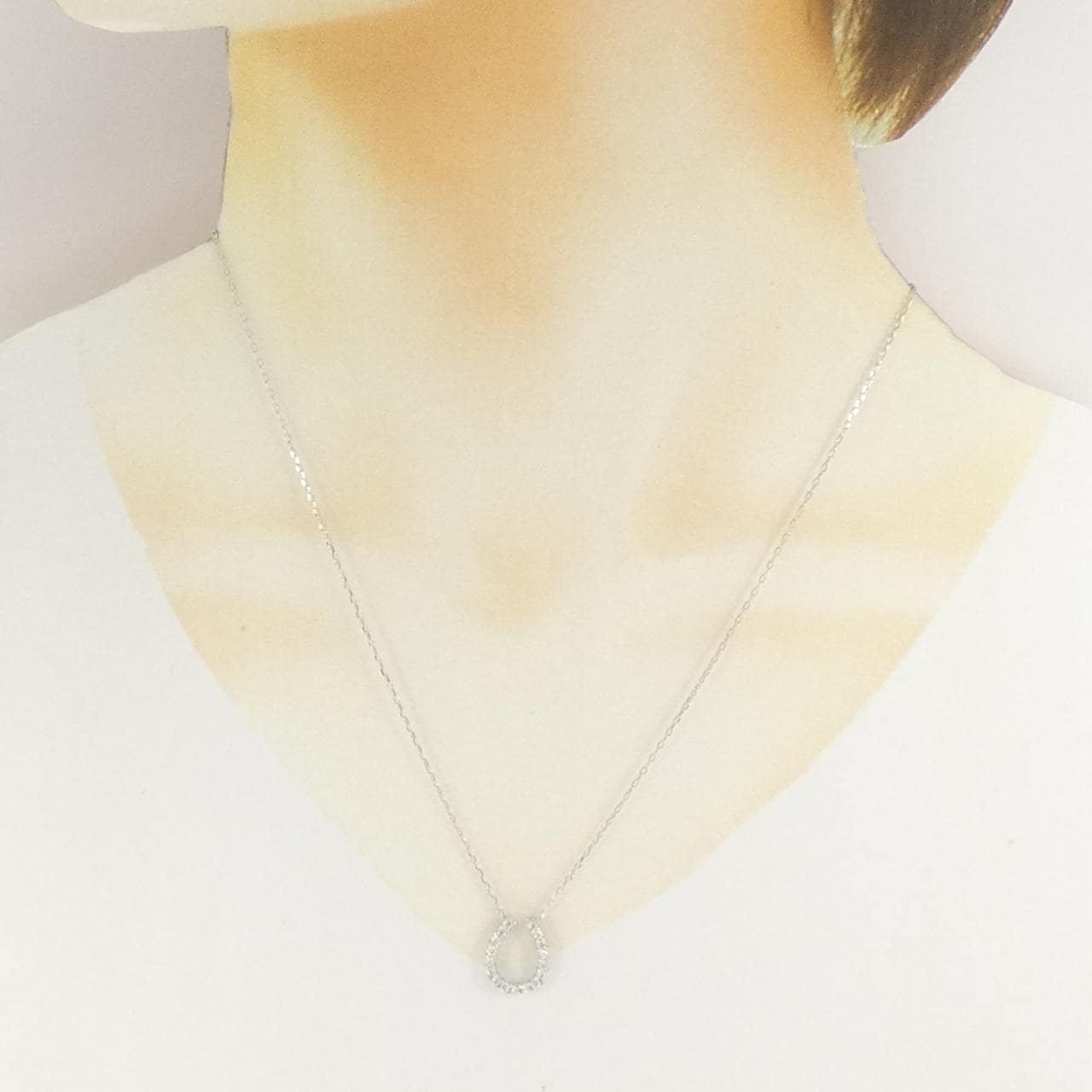 PT900/PT850 ホースシュー ダイヤモンド ネックレス 0.30CT