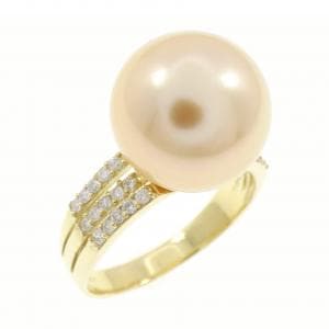 K18YG 白蝶パール リング 11.3mm