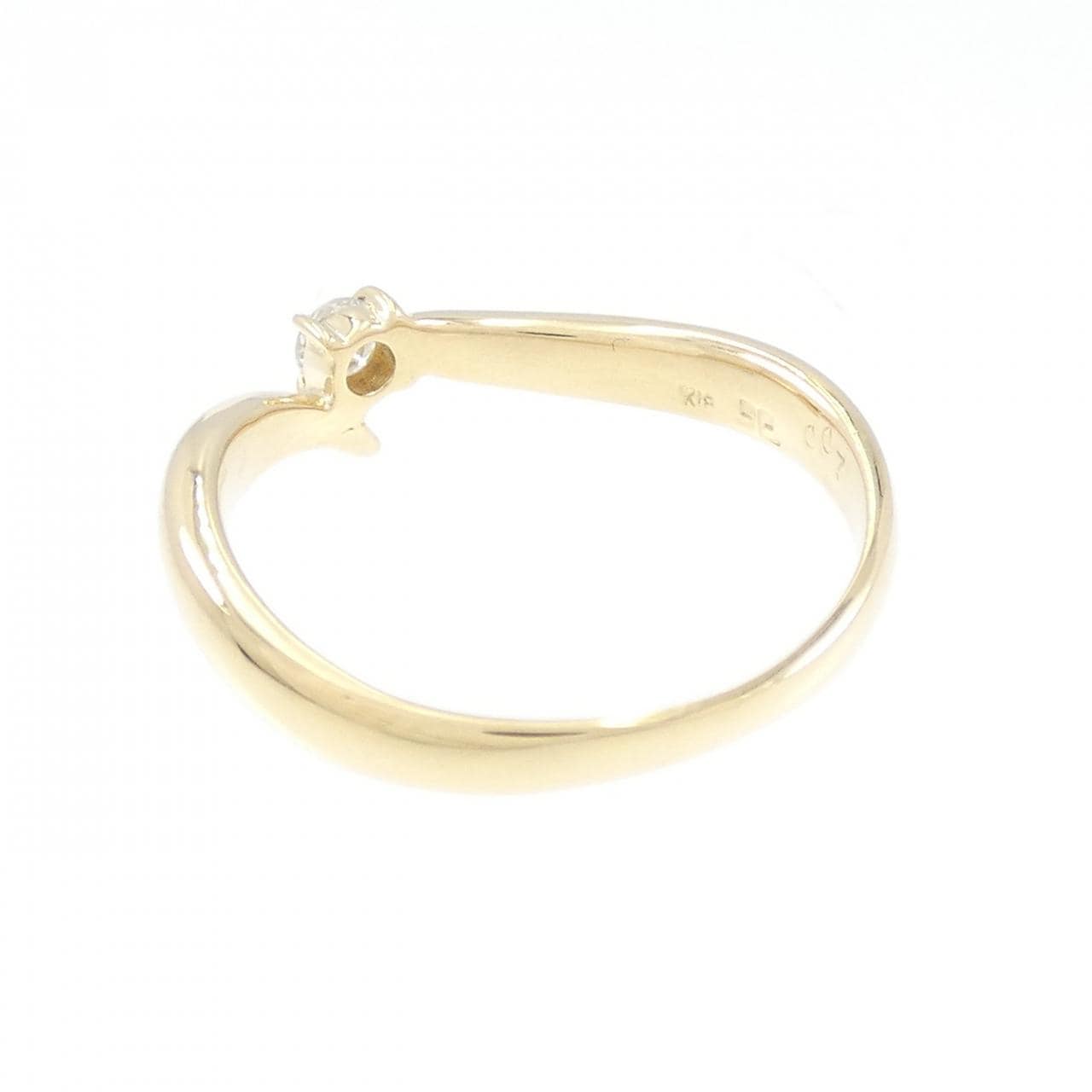 K18YG ダイヤモンド リング 0.07CT
