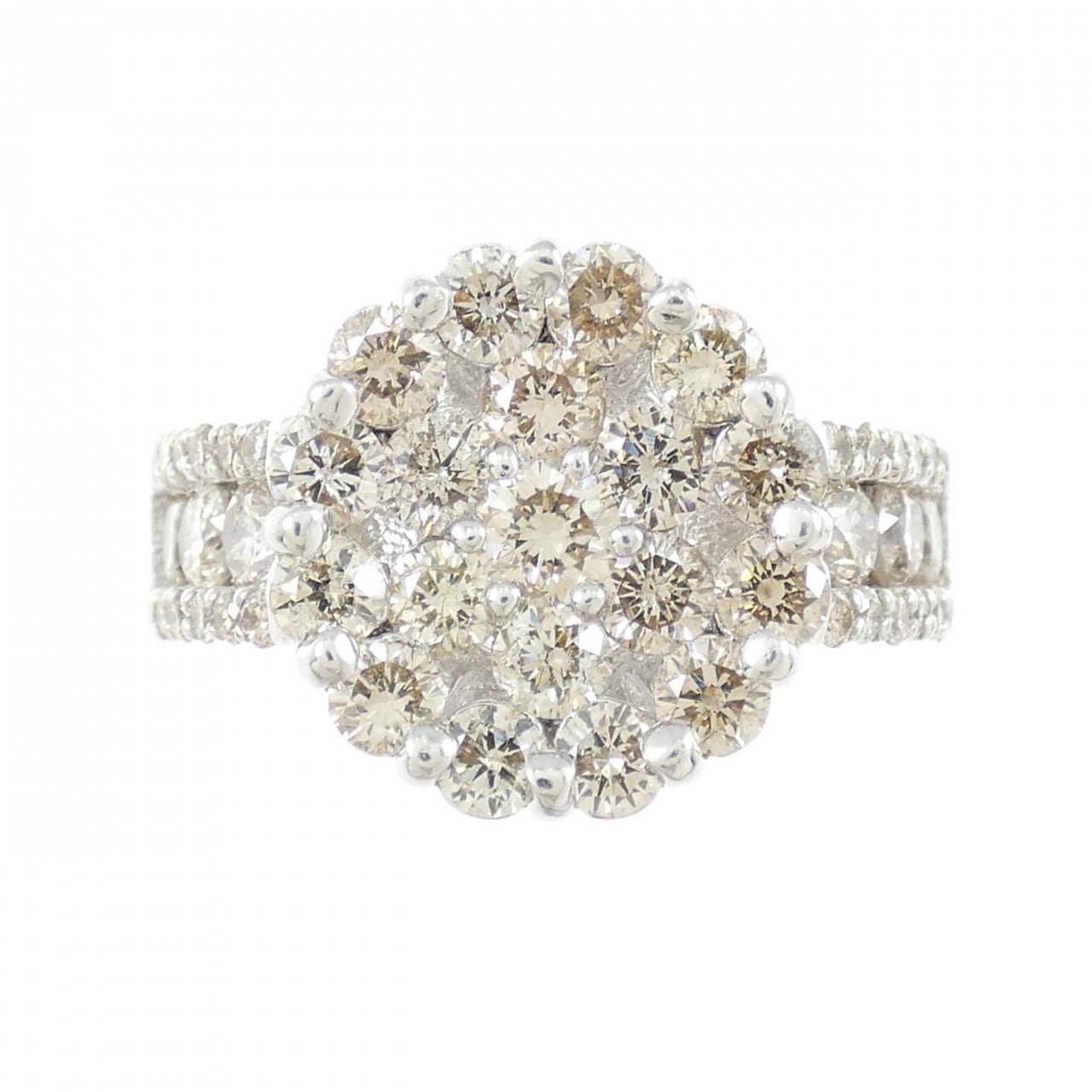 K18WG ダイヤモンド リング 2.00CT