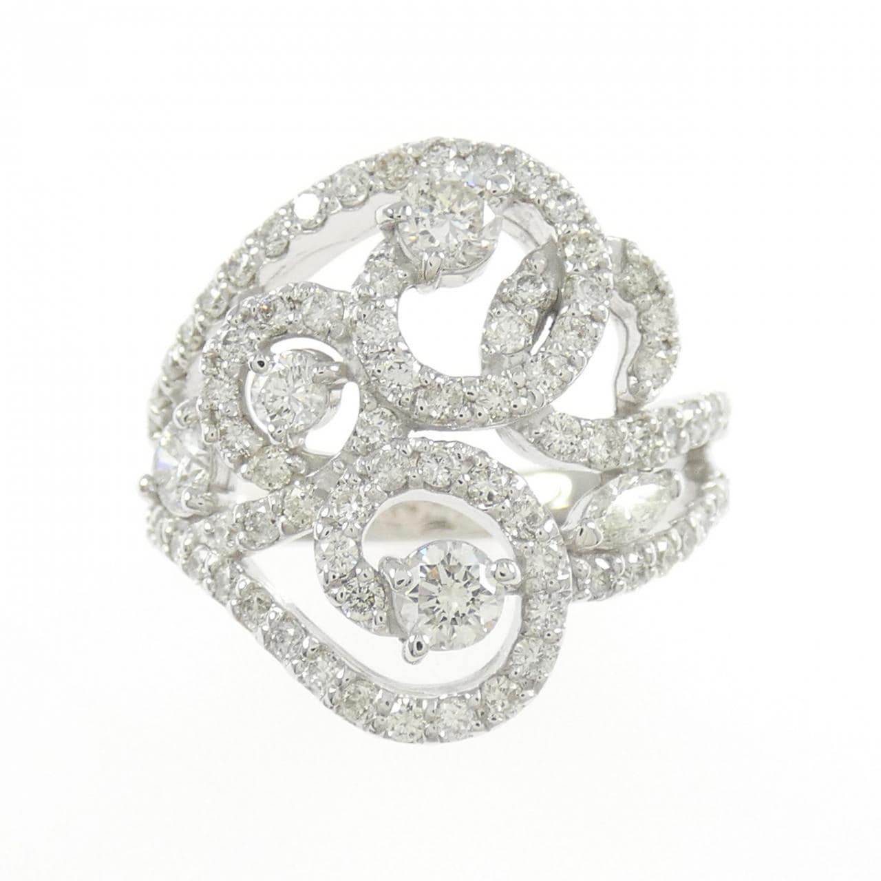 K18WG ダイヤモンド リング 1.15CT