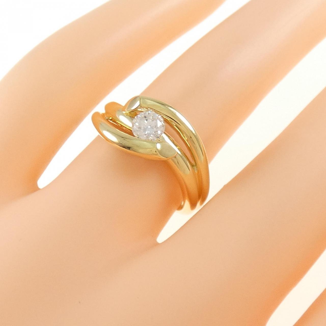 K18YG ダイヤモンド リング 0.33CT