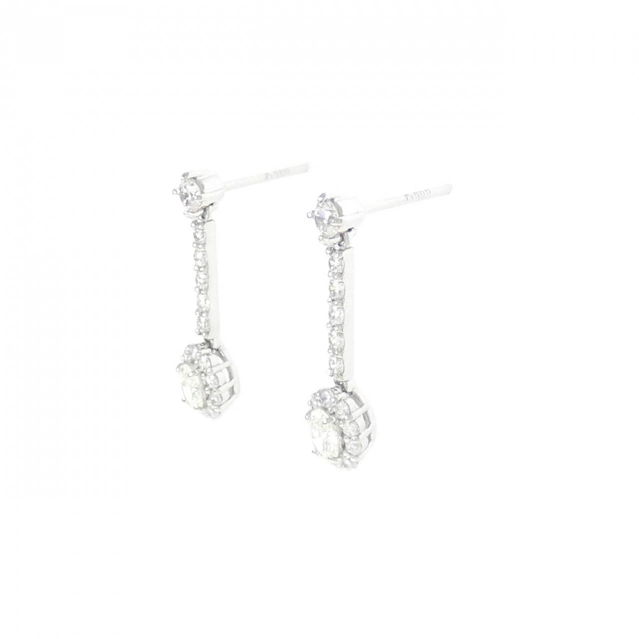 [BRAND NEW] PT900 Diamond earrings 0.60CT