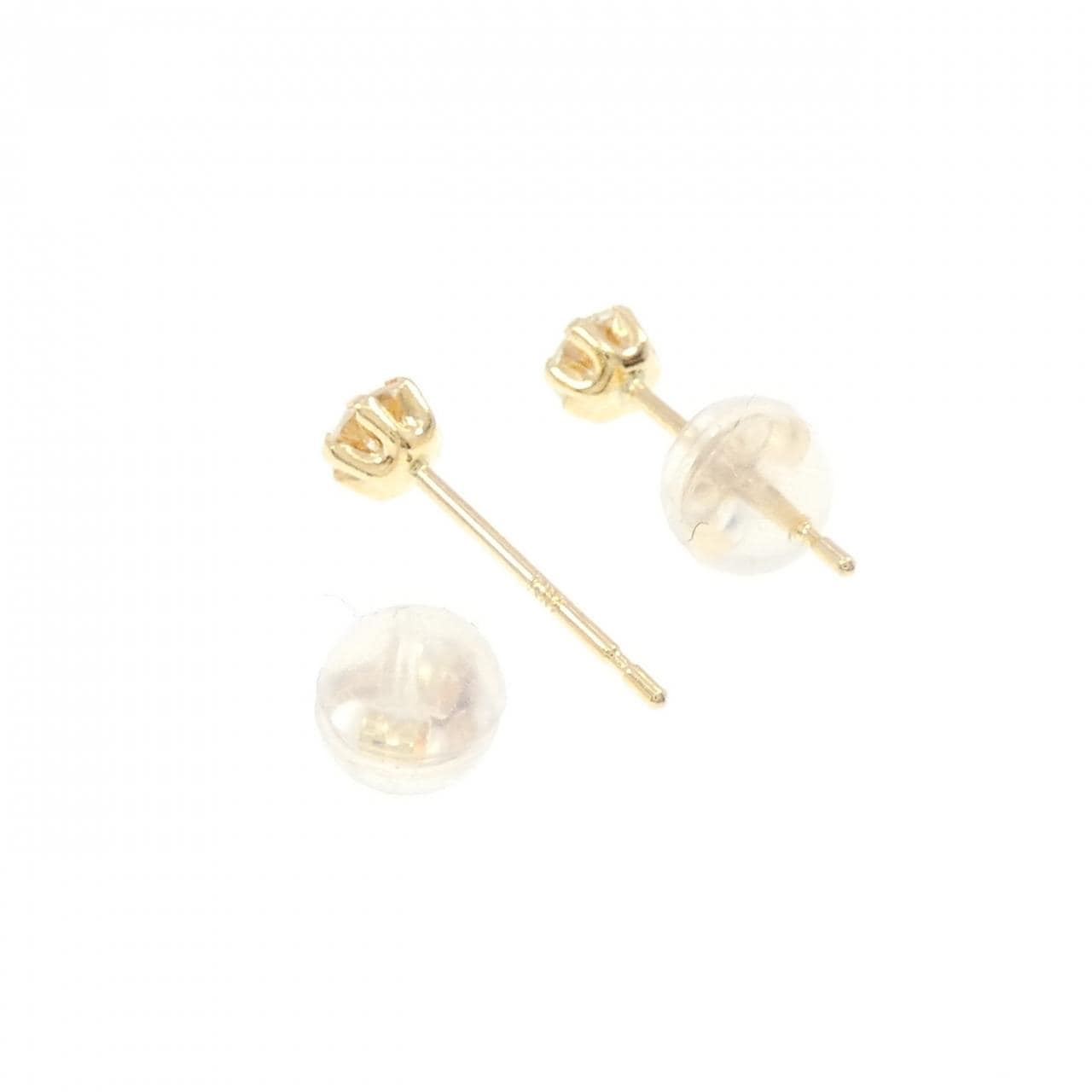 【新品】K18YG ソリティア ダイヤモンド ピアス 0.20CT