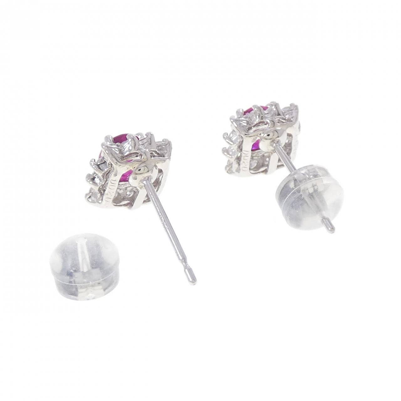 PT900 ルビー ピアス 1.15CT
