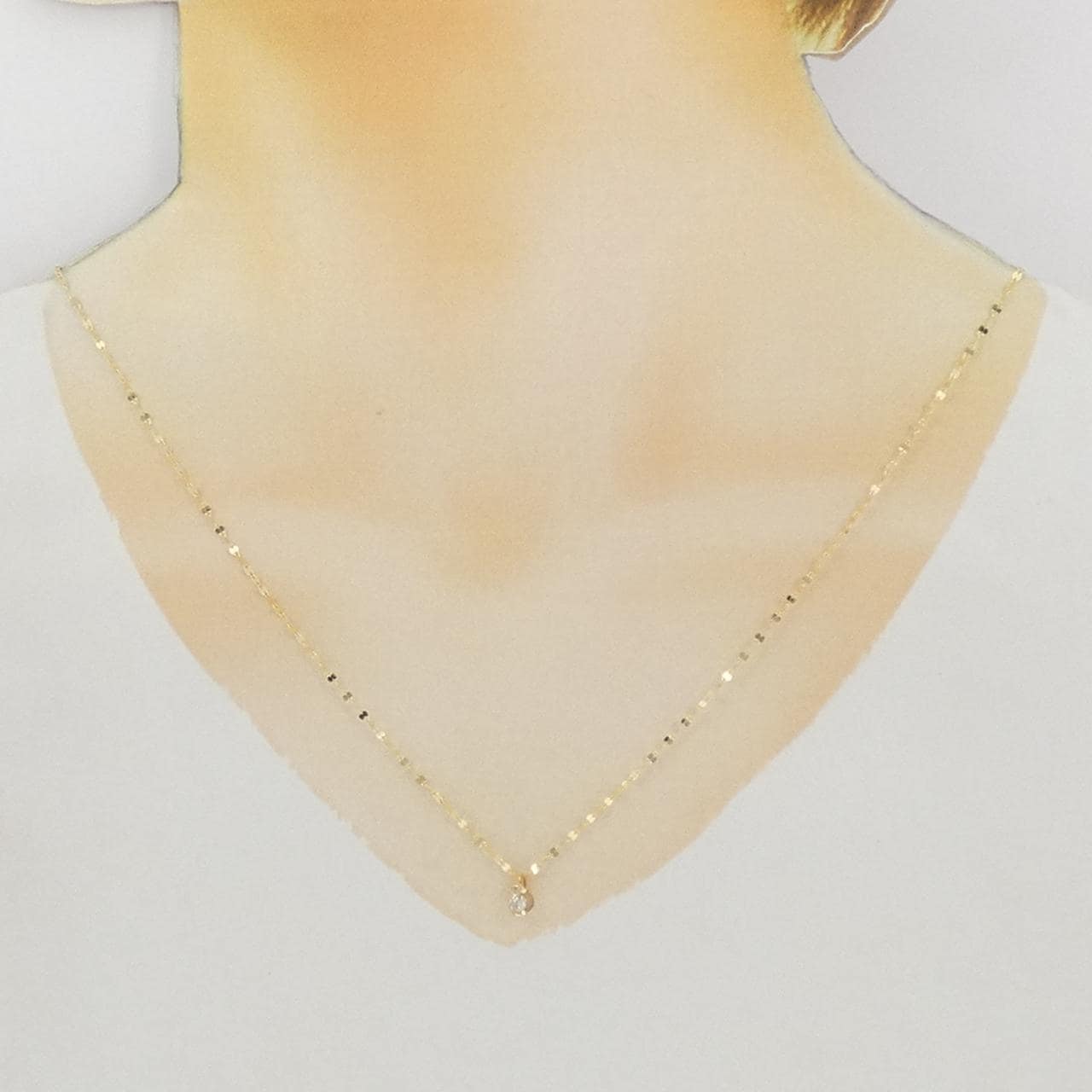 K18YG ダイヤモンド ネックレス 0.10CT