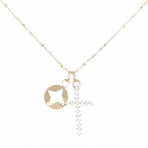 K18YG クロス キュービック ネックレス