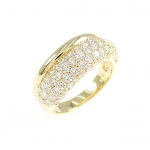 K18YG ダイヤモンド ピンキーリング 0.77CT