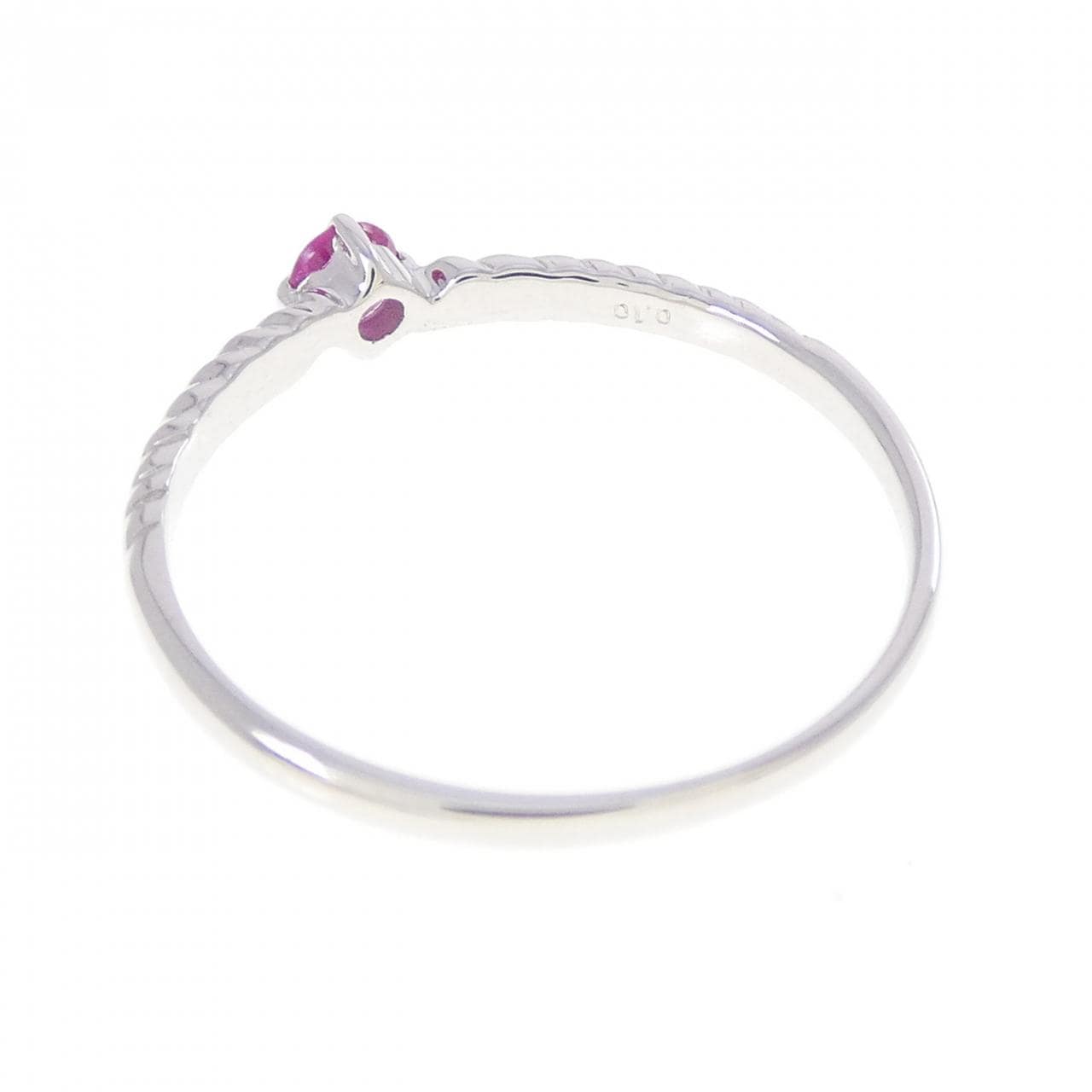 K10WG ルビー リング 0.10CT