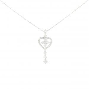 K18WG ハート ダイヤモンド ネックレス 0.50CT