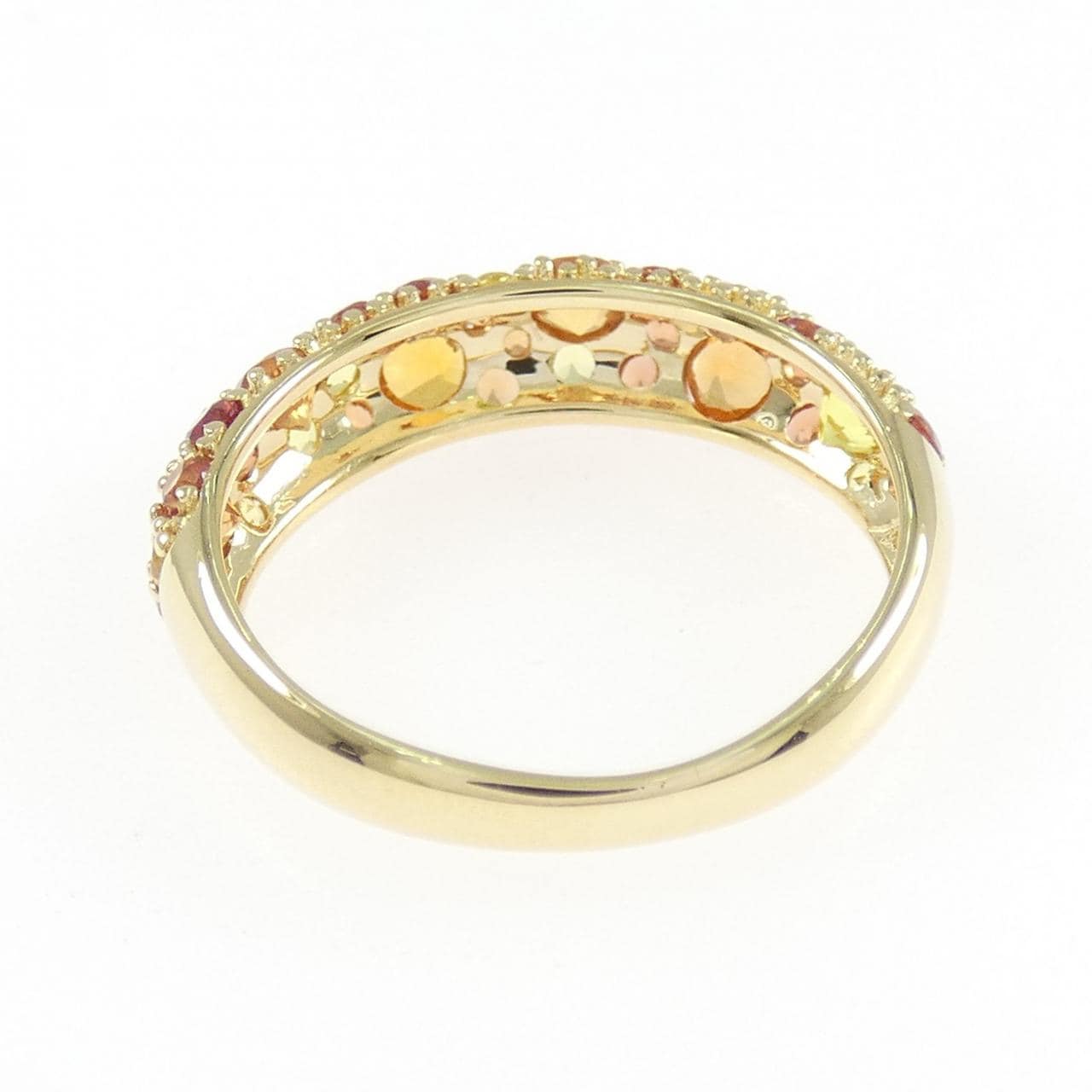 K18YG パヴェ サファイヤ リング 1.50CT