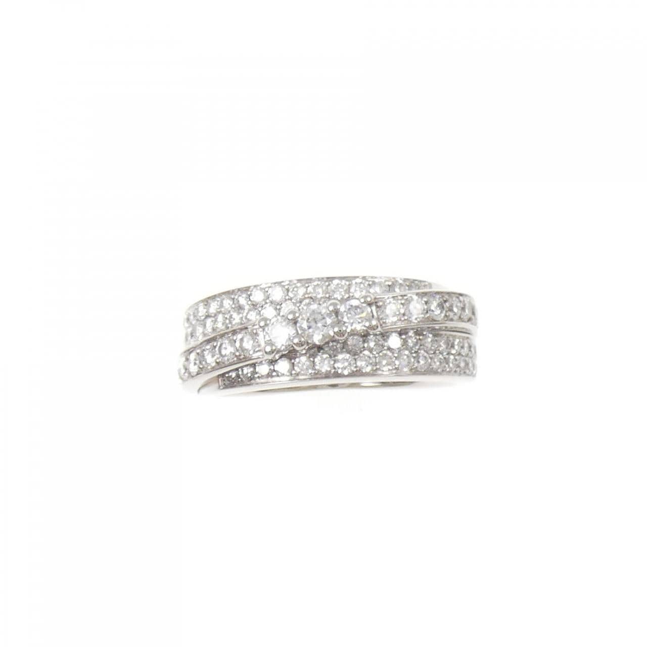 K18WG ダイヤモンド リング 0.86CT