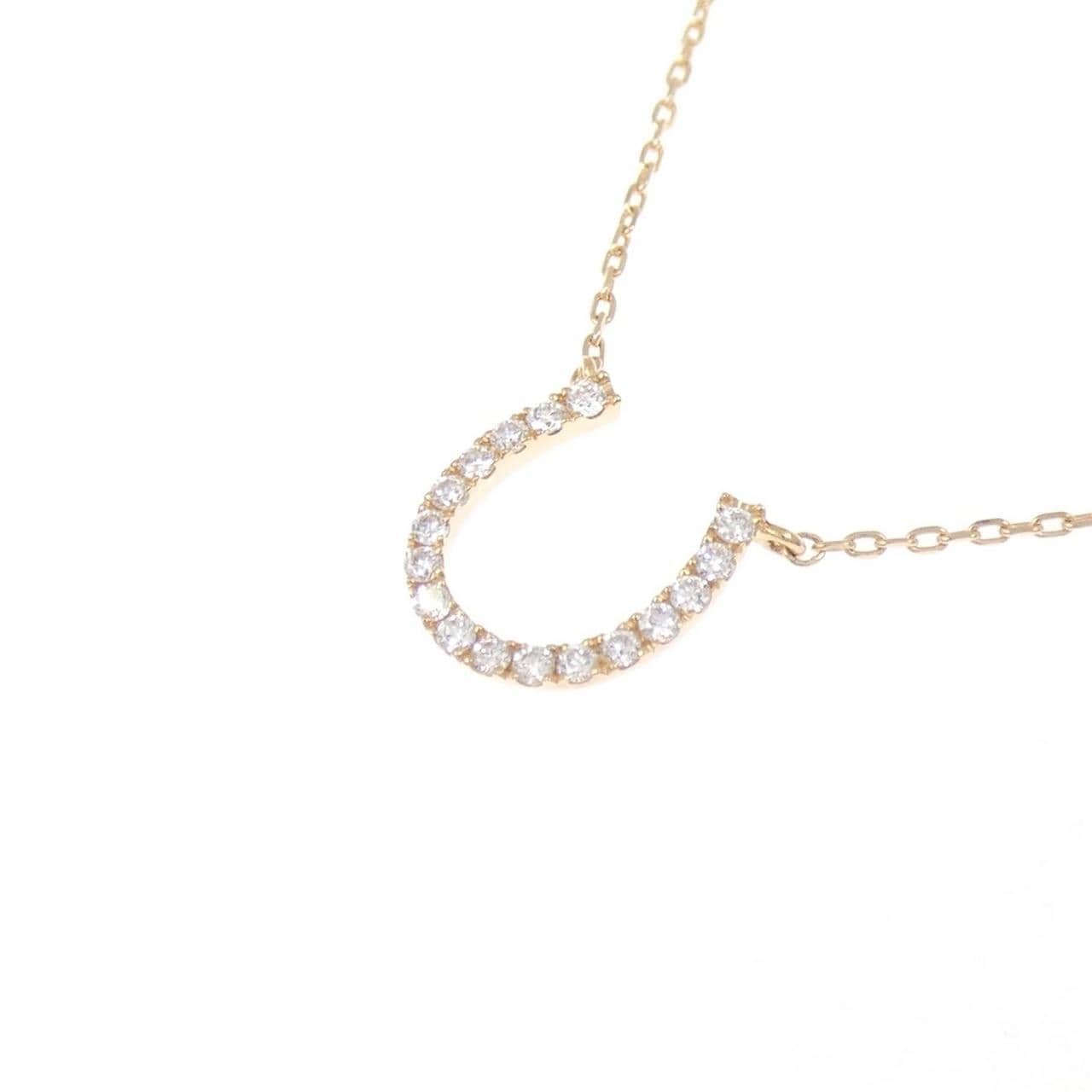 スタージュエリー ホースシュー ダイヤモンド ネックレス 0.05CT