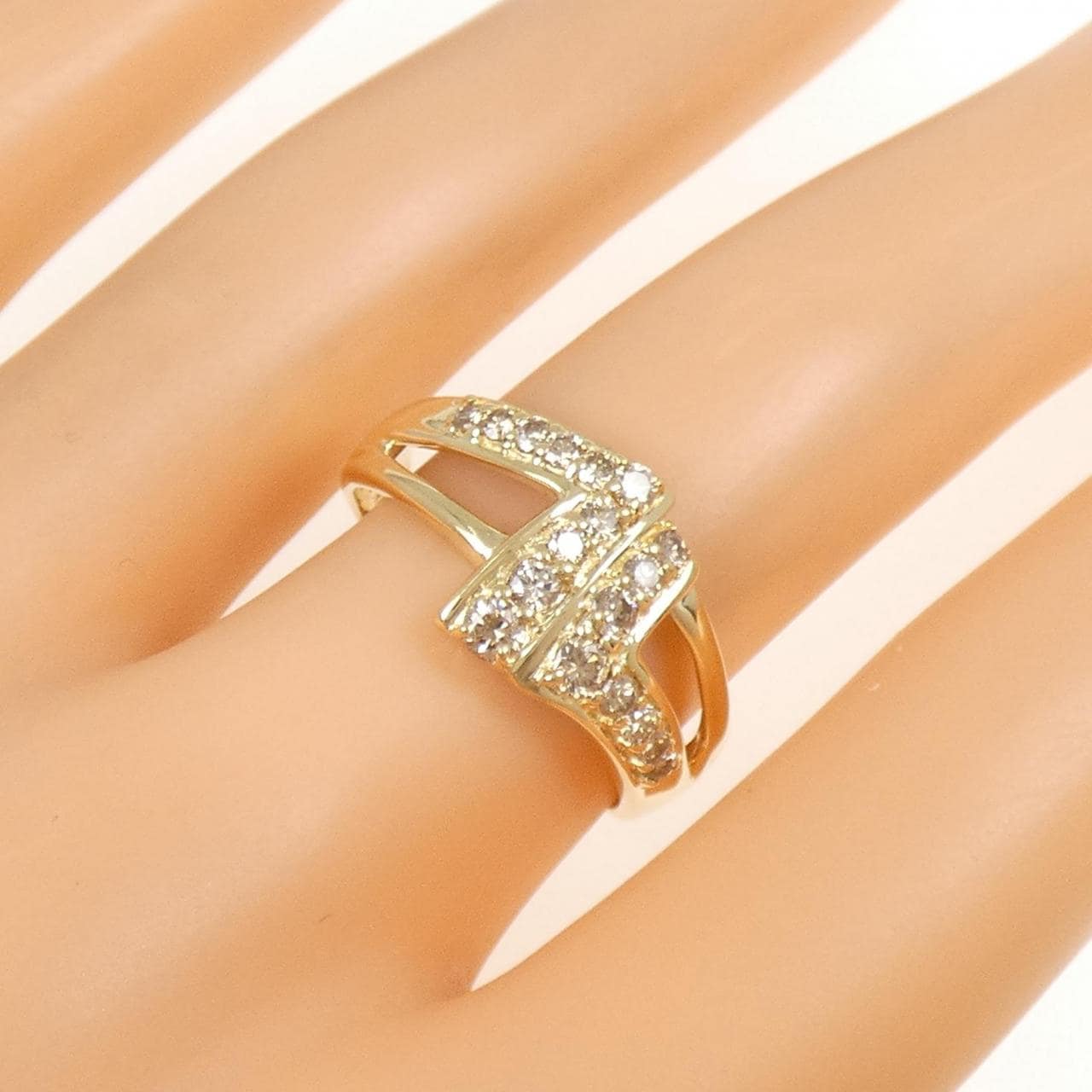 K18YG ダイヤモンド リング 0.56CT