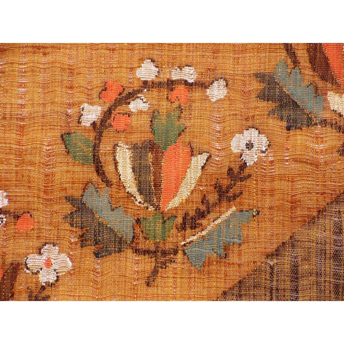 袋帯　紬透かしすくい織