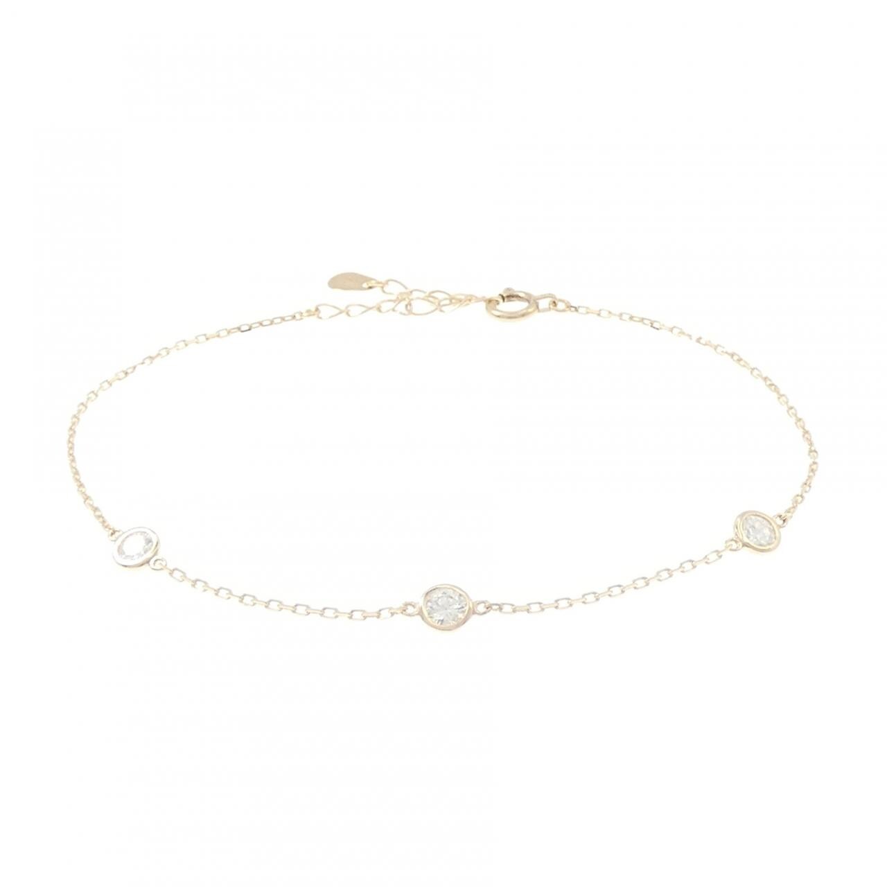 【リメイク】K10YG ダイヤモンド ブレスレット 0.25CT