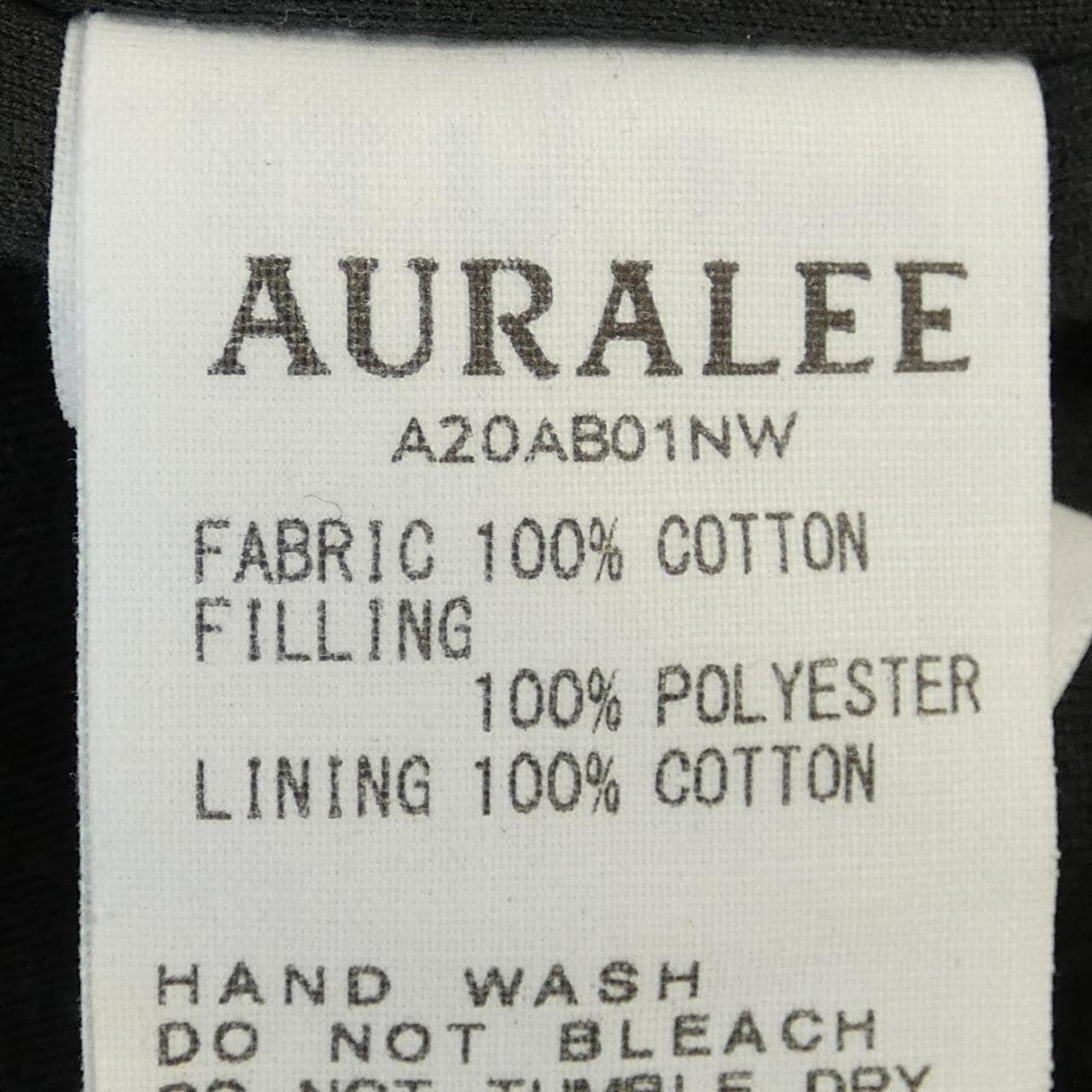 オーラリー AURALEE A20AB01NW ブルゾン