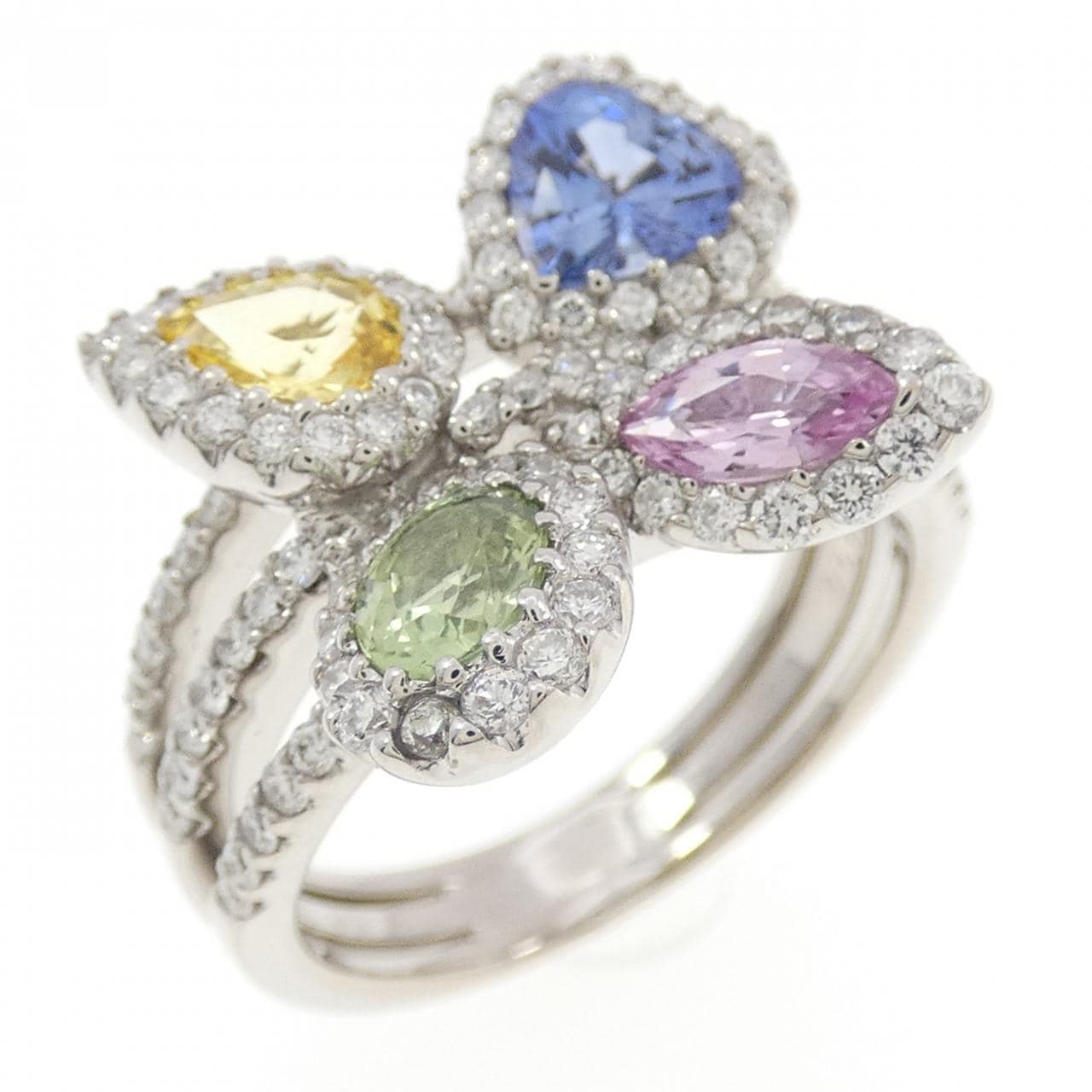 18KWG サファイヤ リング 1.58CT