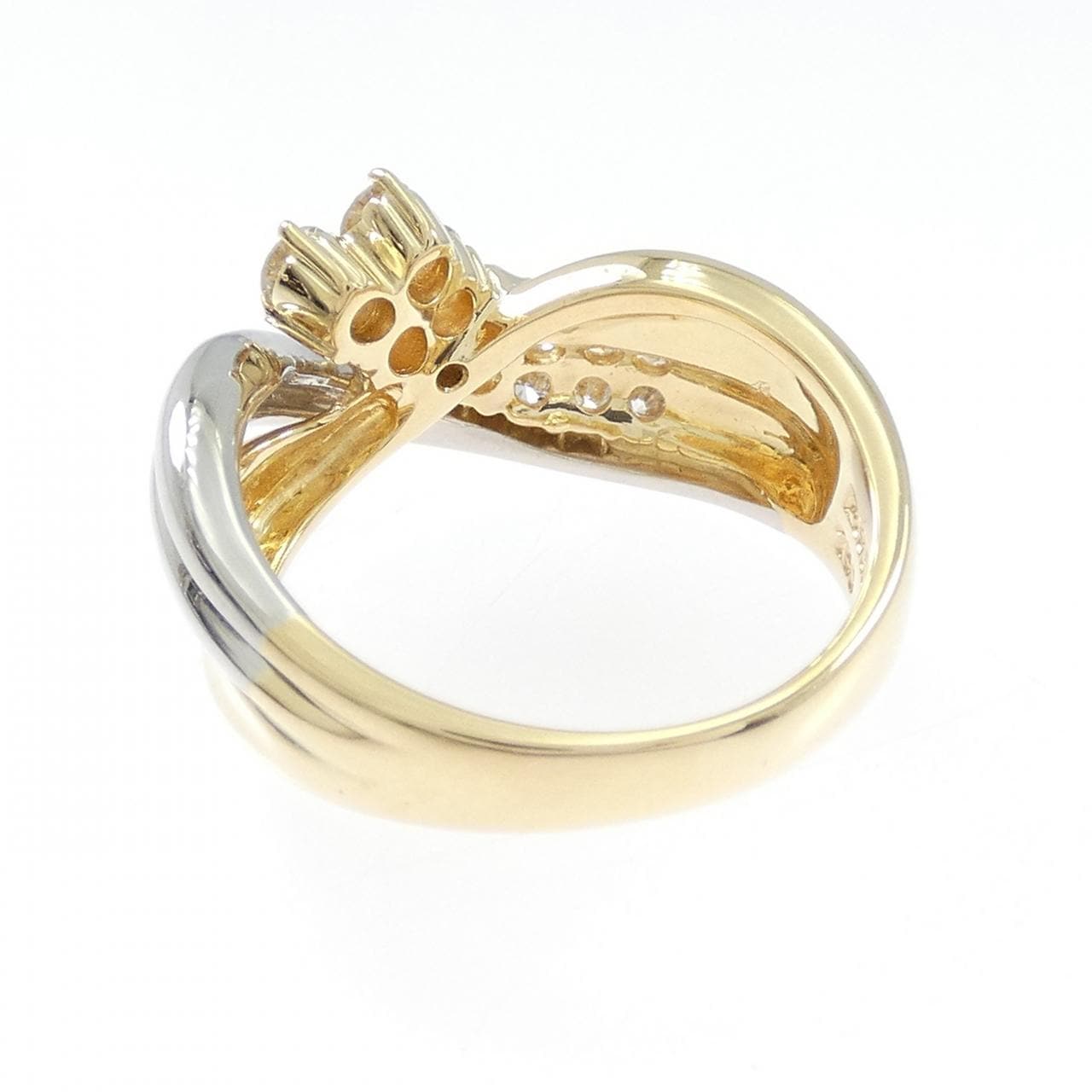 750YG/PT900 ダイヤモンド リング 0.50CT