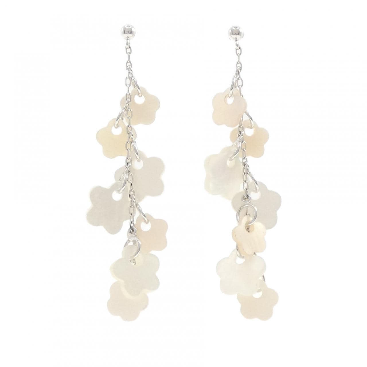 K18WG マザーオブパール ピアス