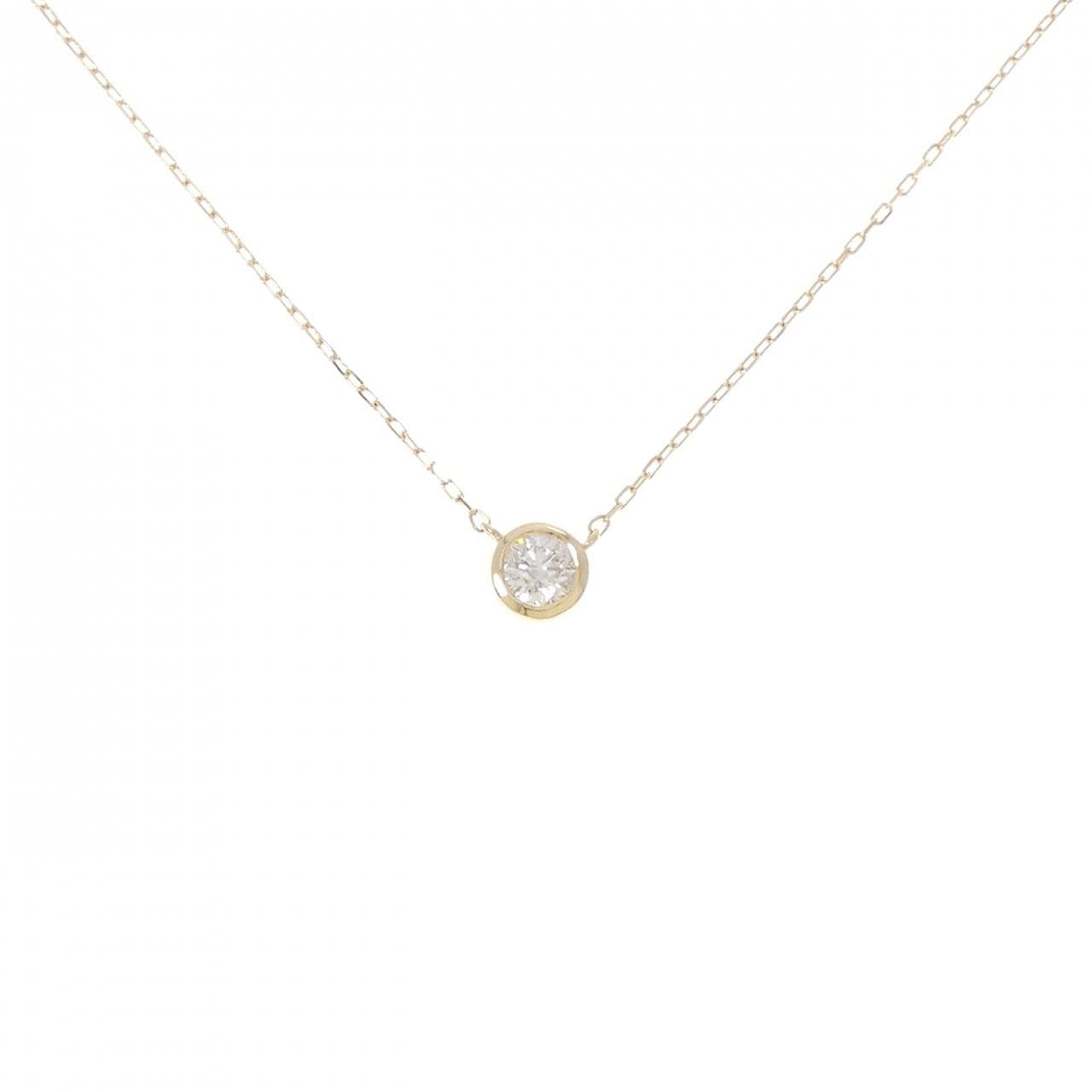 K18YG ソリティア ダイヤモンド ネックレス 0.24CT
