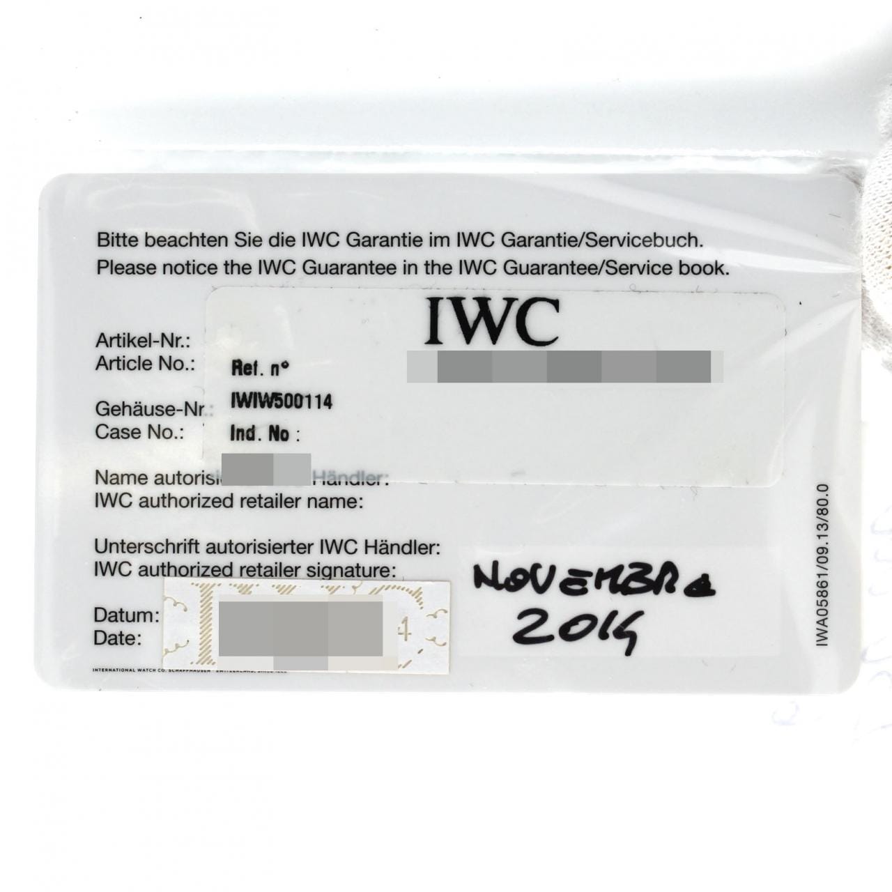【ノーメンテナンス還元価格】IWC ポルトギーゼオートマティック IW500114 SS 自動巻