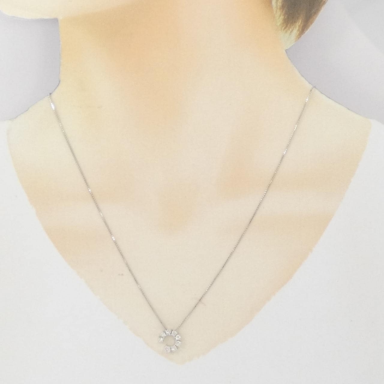 K18WG ダイヤモンド ネックレス