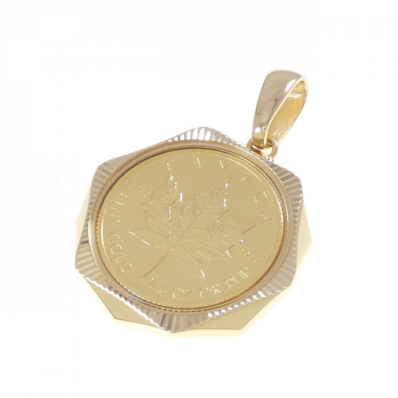 K18YG(枠) コイン ペンダント