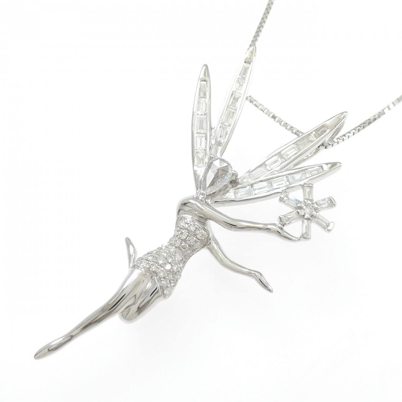 750WG/K18WG ダイヤモンド ネックレス 1.00CT