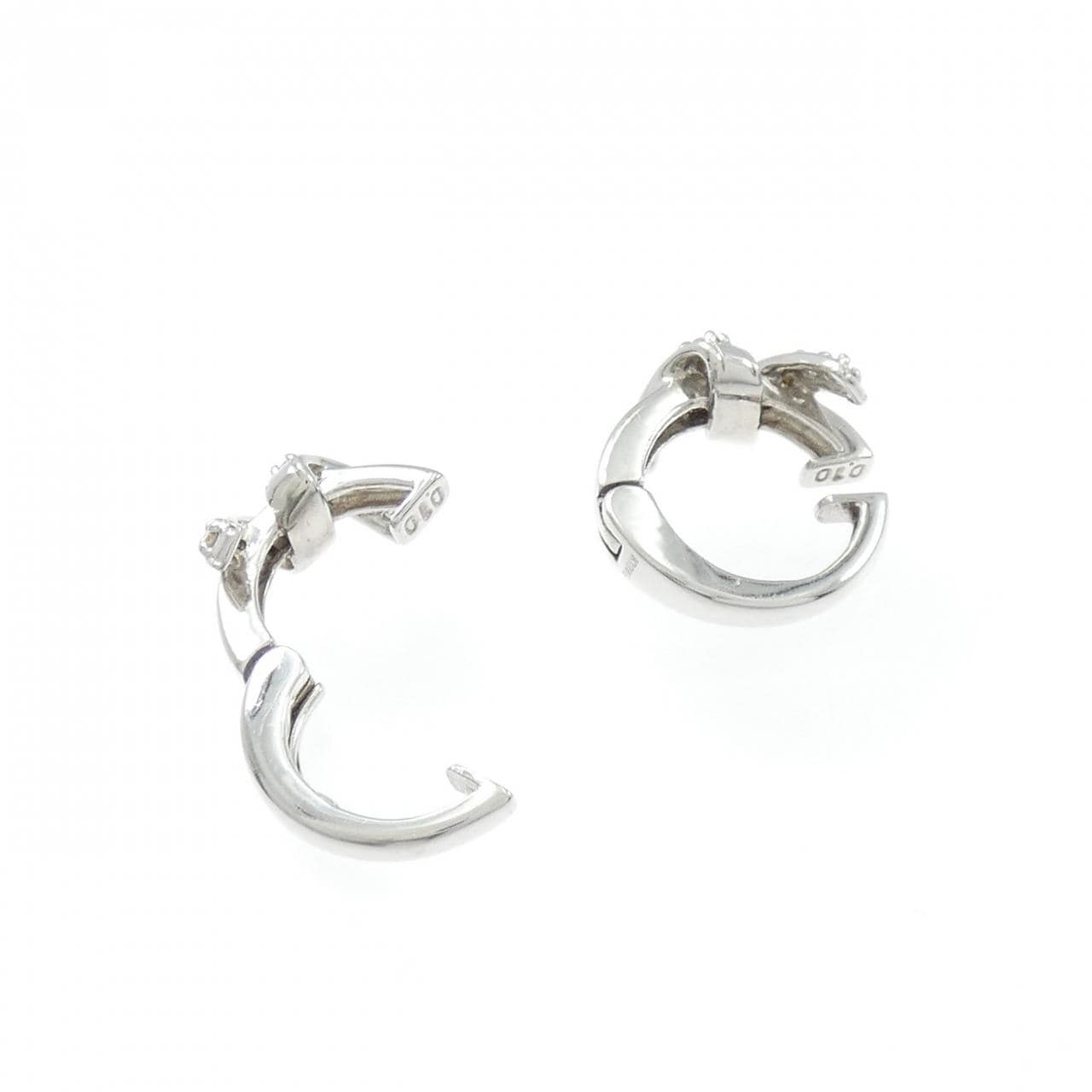 K18WG ダイヤモンド イヤリング 0.20CT