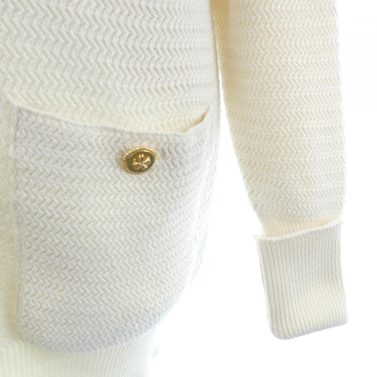 【ヴィンテージ】シャネル CHANEL スコットランド クローバーボタン カーディガン