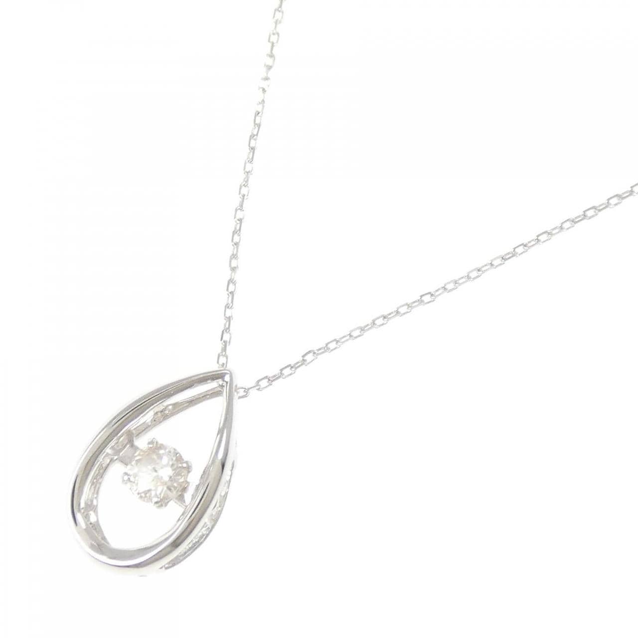 K18WG ダイヤモンド ネックレス 0.10CT