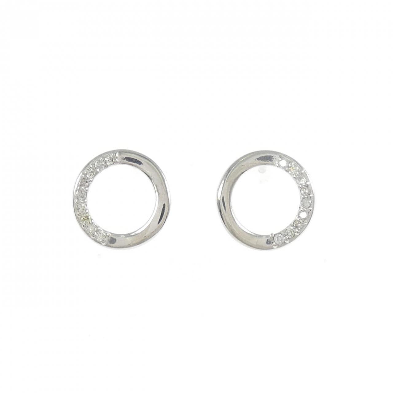 PT900鑽石耳環，0.066克拉