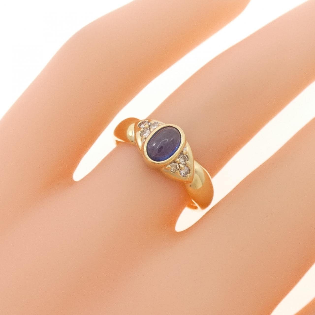 K18YG サファイヤ リング 0.64CT