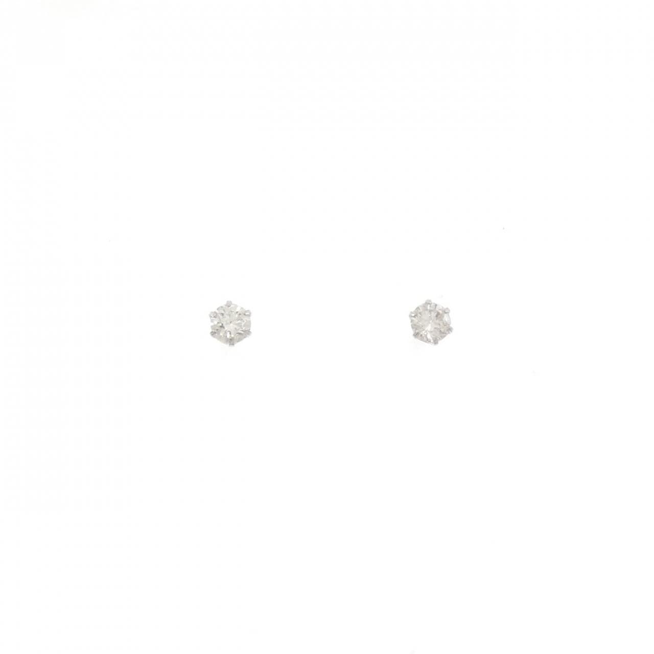 PT900 ソリティア ダイヤモンド ピアス 0.20CT