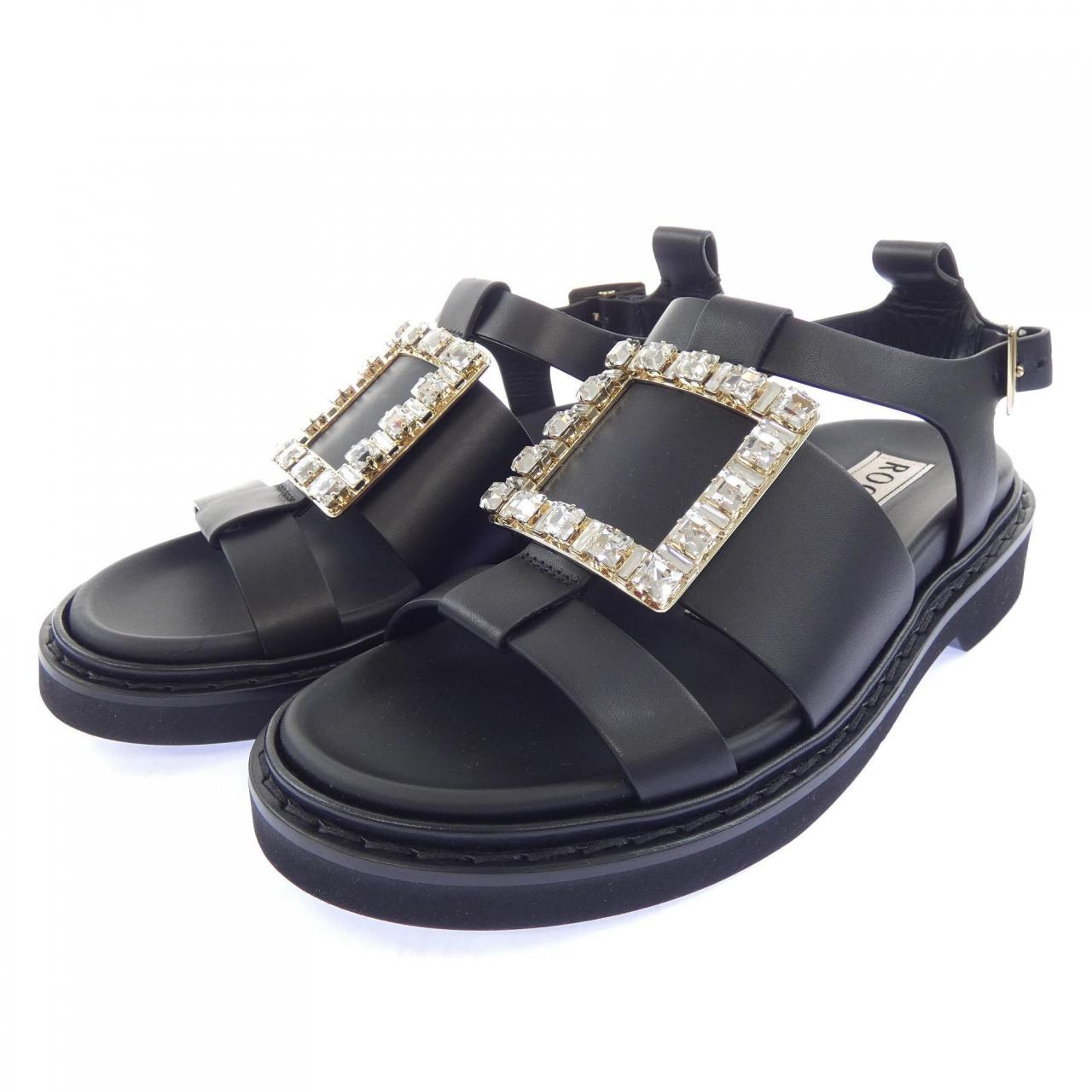 ロジェヴィヴィエ ROGER VIVIER ヴィヴレンジャーストラスバックルレザー パンプス