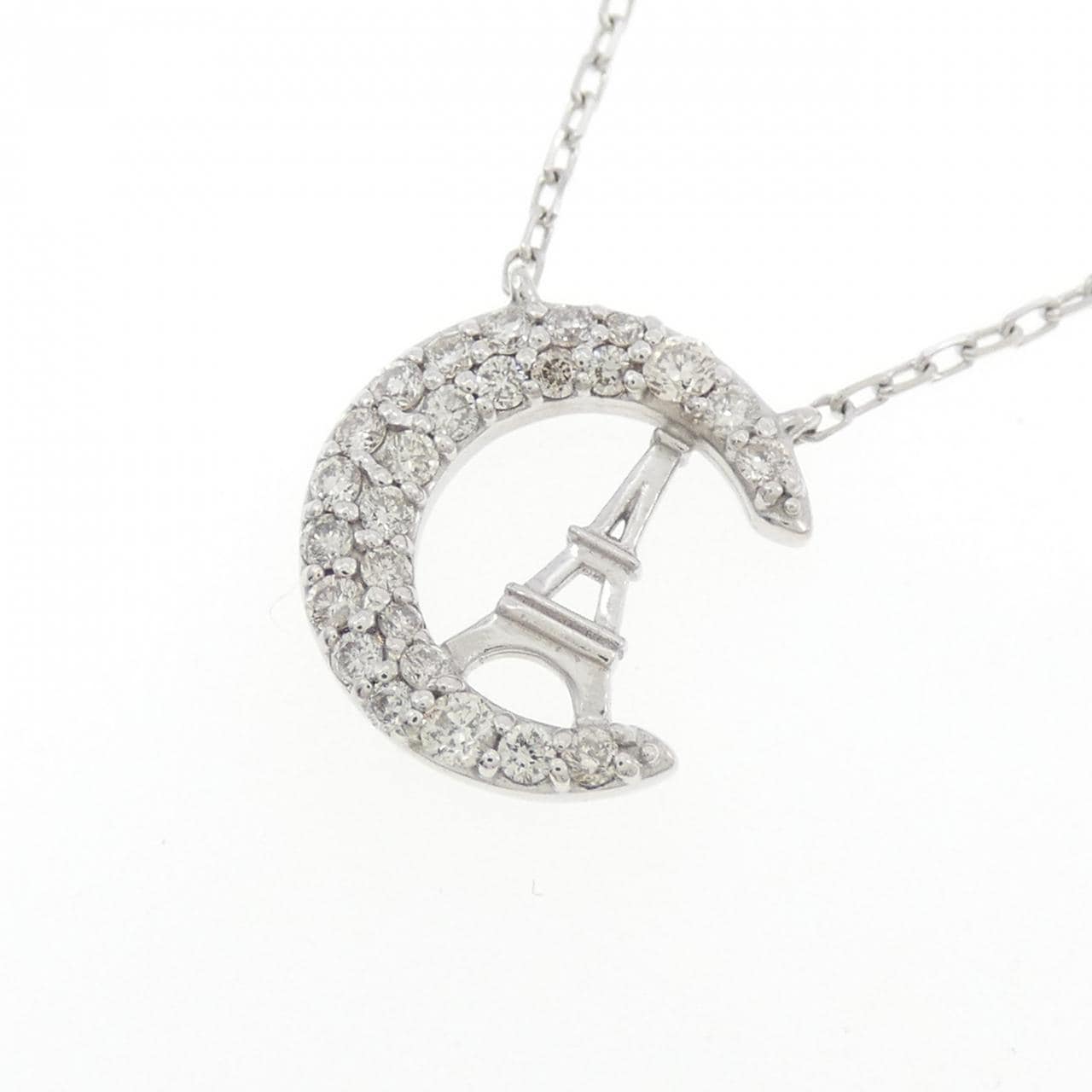 K18WG ダイヤモンド ネックレス 0.20CT