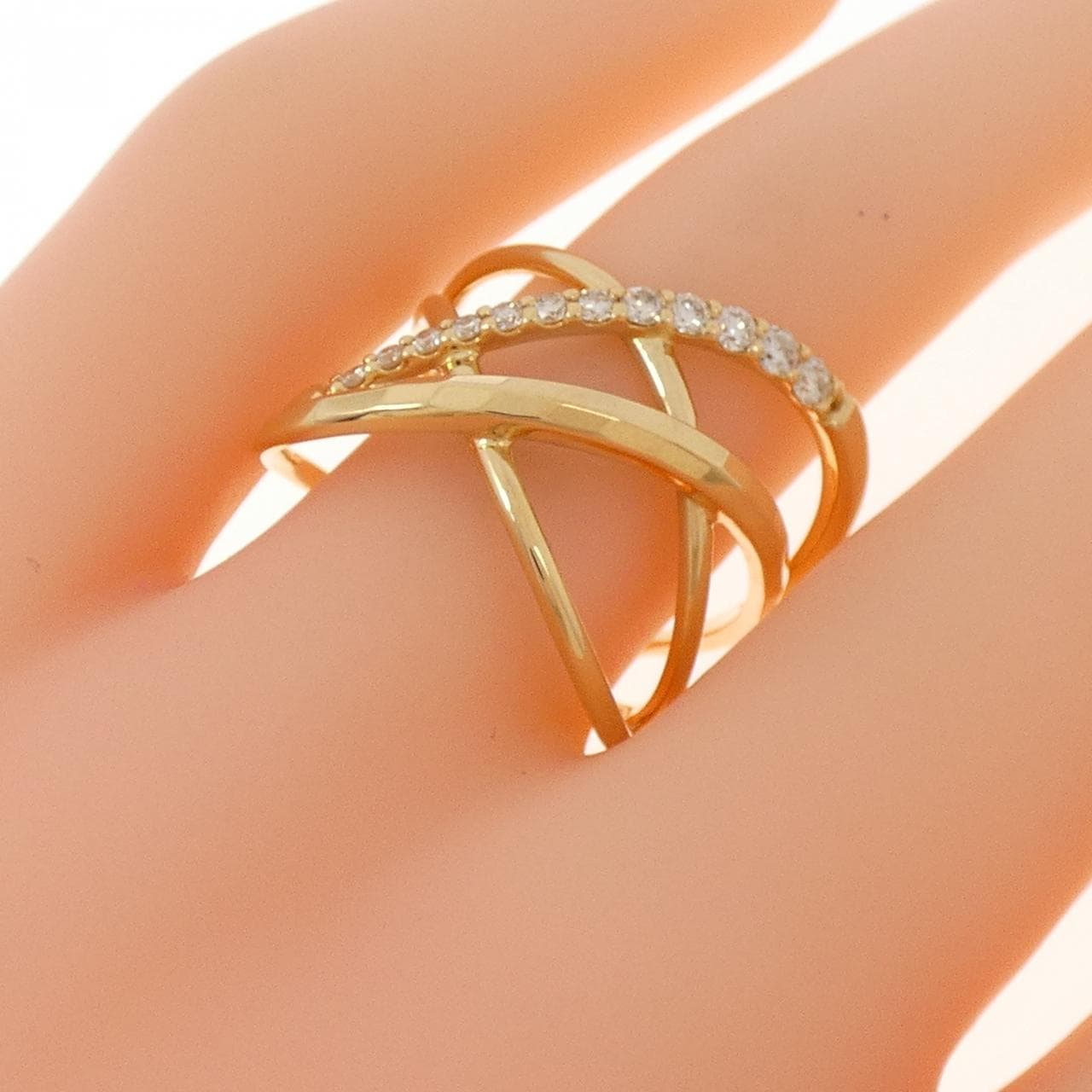 K18YG ダイヤモンド リング 0.25CT