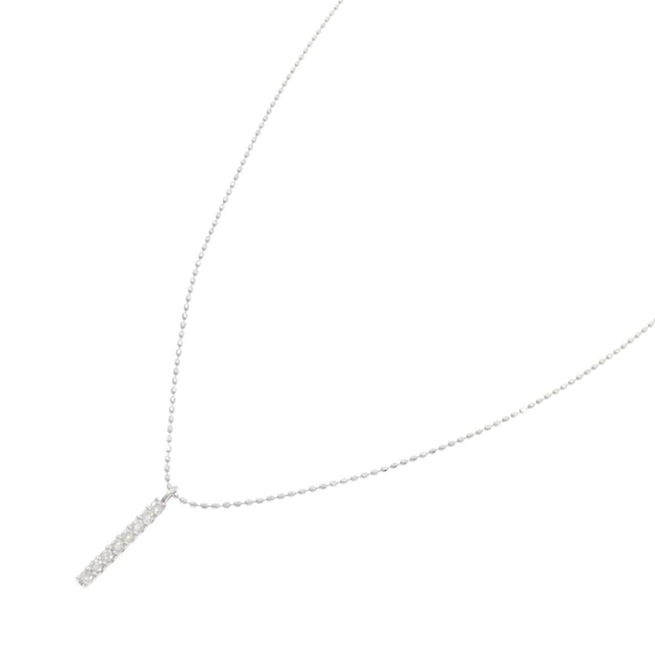 K18WG ダイヤモンド ネックレス 0.13CT