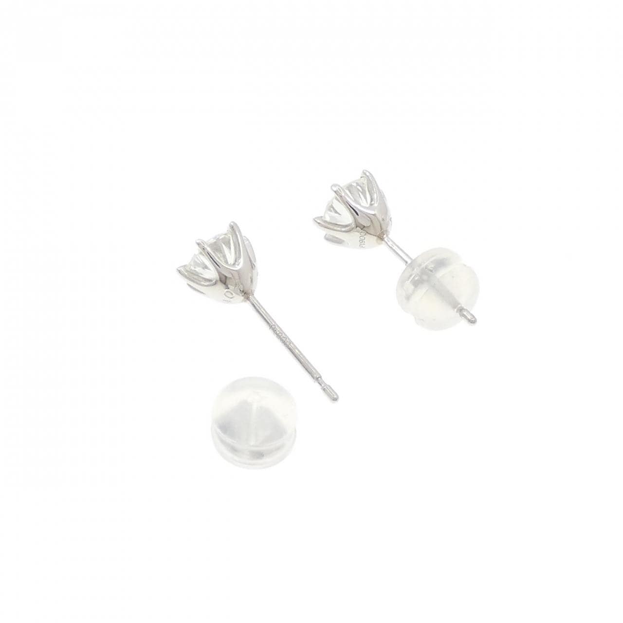 【新品】PT900 ダイヤモンド ピアス 0.437CT 0.404CT G VS1 Good