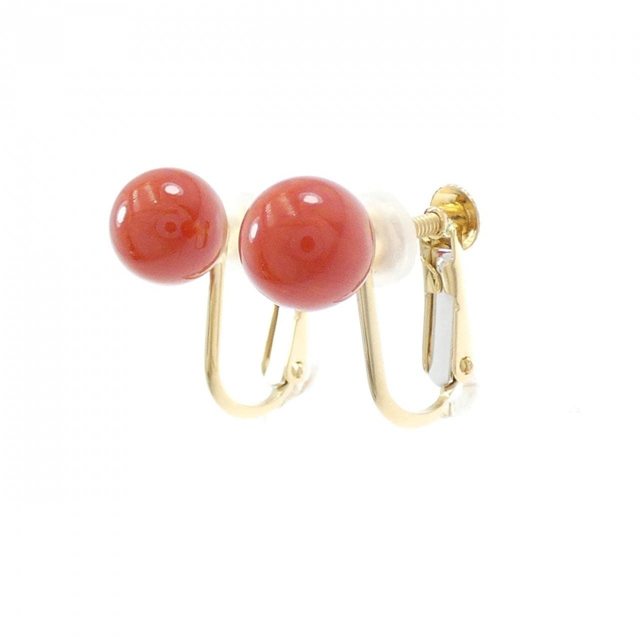 K18YG サンゴ イヤリング