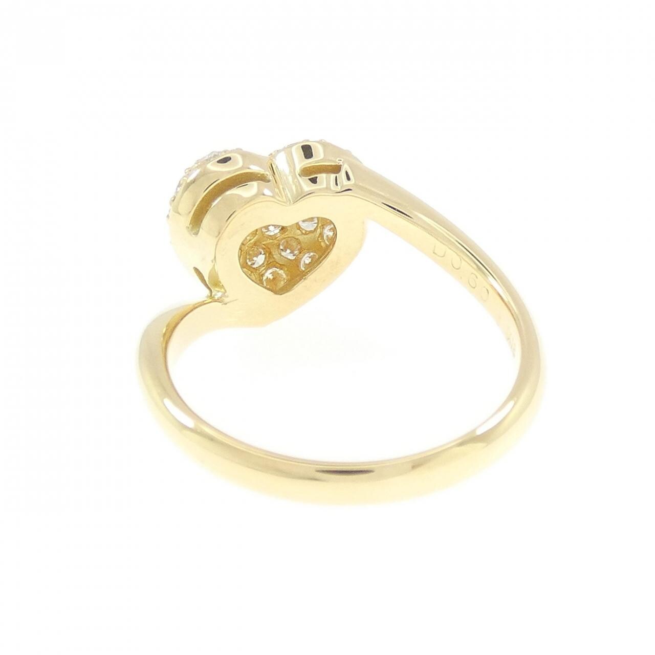 K18YG ハート ダイヤモンド リング 0.60CT