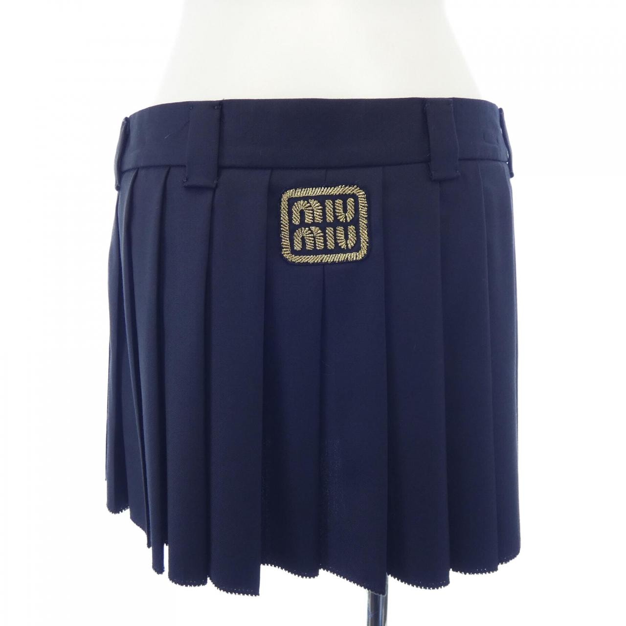 ミュウミュウ MIU MIU プリーツ バタヴィア ミニスカート MG2040 S232 11AD スカート