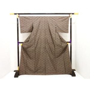 【未使用品】紬　九マルキ　身幅Ｌ寸【大島紬】